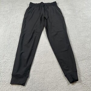 Members Mark Pants Womens XS Black Travel Jogger Elastic Waist Cuffed Stretch